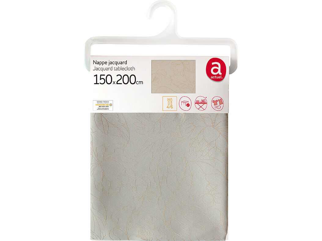 TOALHA MESA JACQUARD ACTUEL BEGE 100%POL 150X200 image number 0