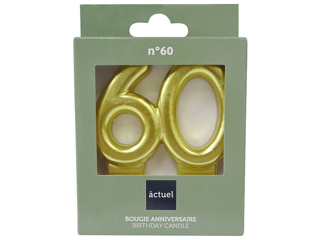 VELA ANIVERS&Aacute;RIO N&ordm; 60 ACTUEL DOURADO image number 0
