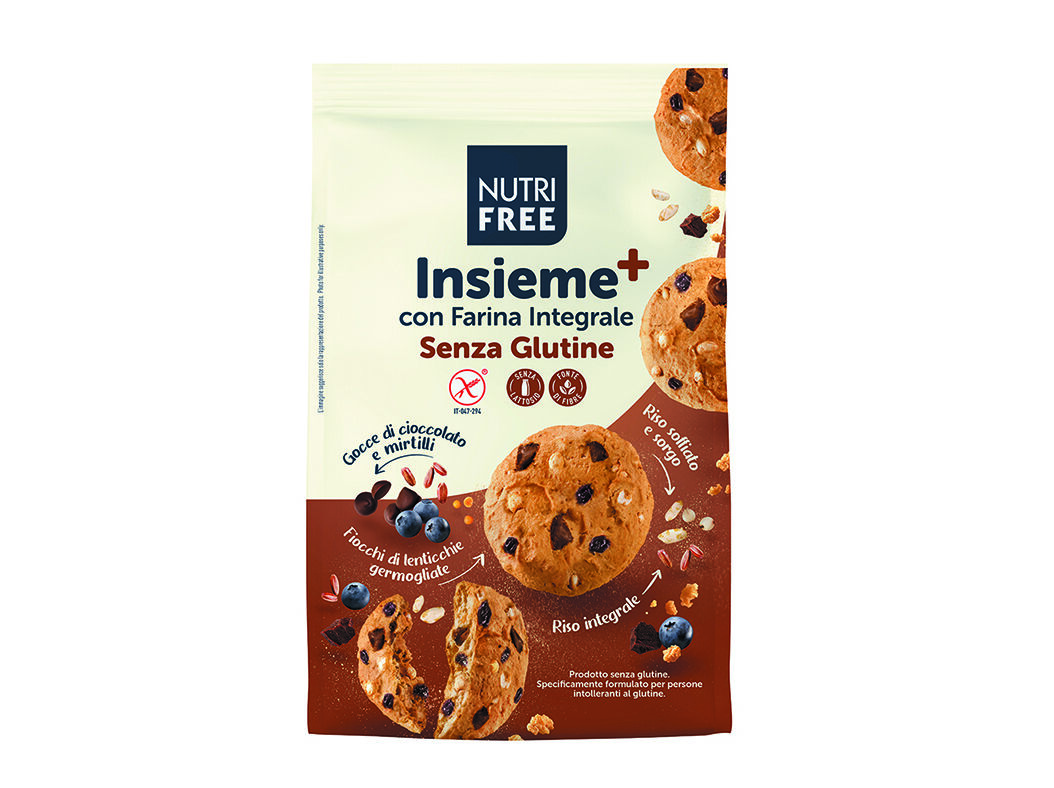 BISCOITOS SEM GL&Uacute;TEN NUTRIFREE CHOCO E MIRTILOS INSIEME 250G image number 0