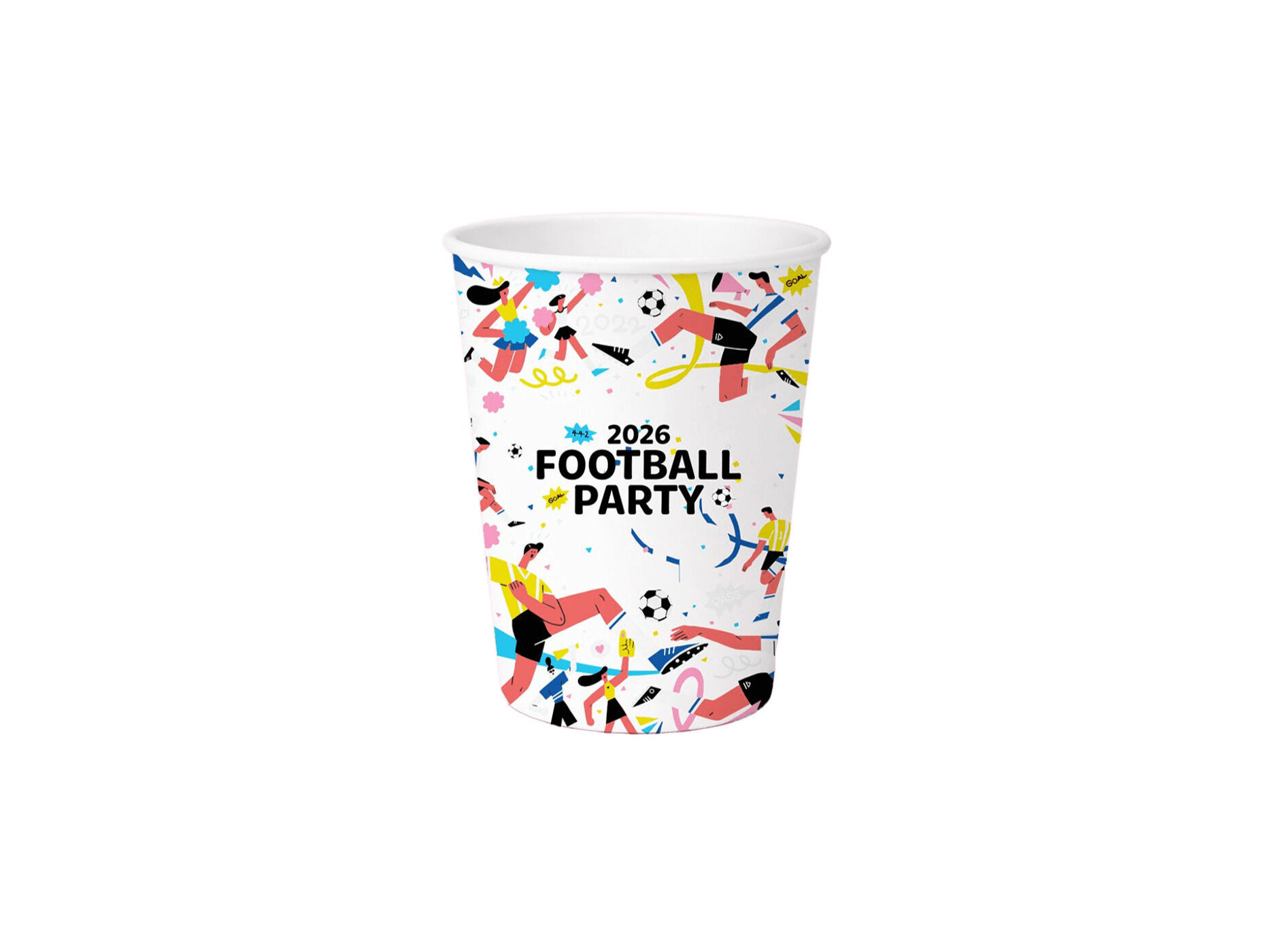COPOS DESCARTAVEIS FOOTBALL PARTY CART&Atilde;O 350ML 6 UNIDADES image number 0