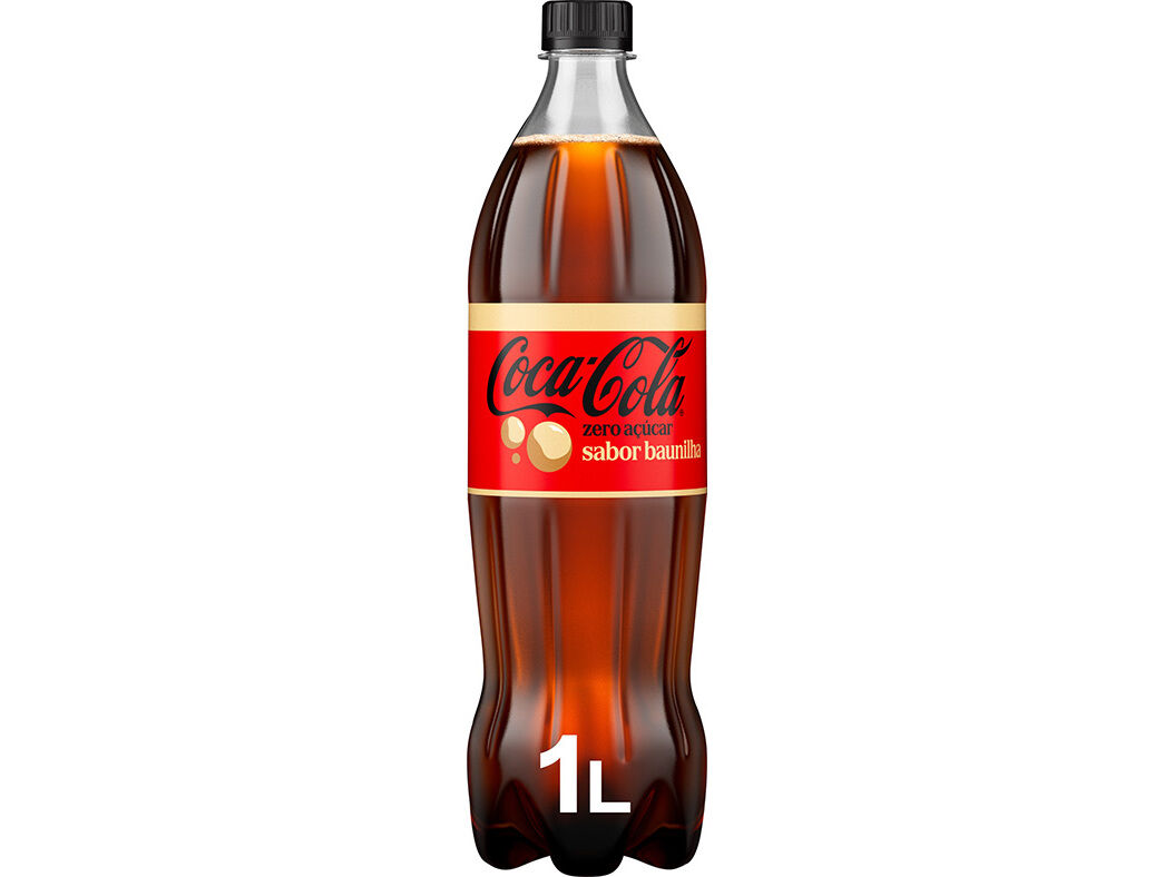 REFRIGERANTE COM G&Aacute;S COCA-COLA ZERO BAUNILHA 1L
