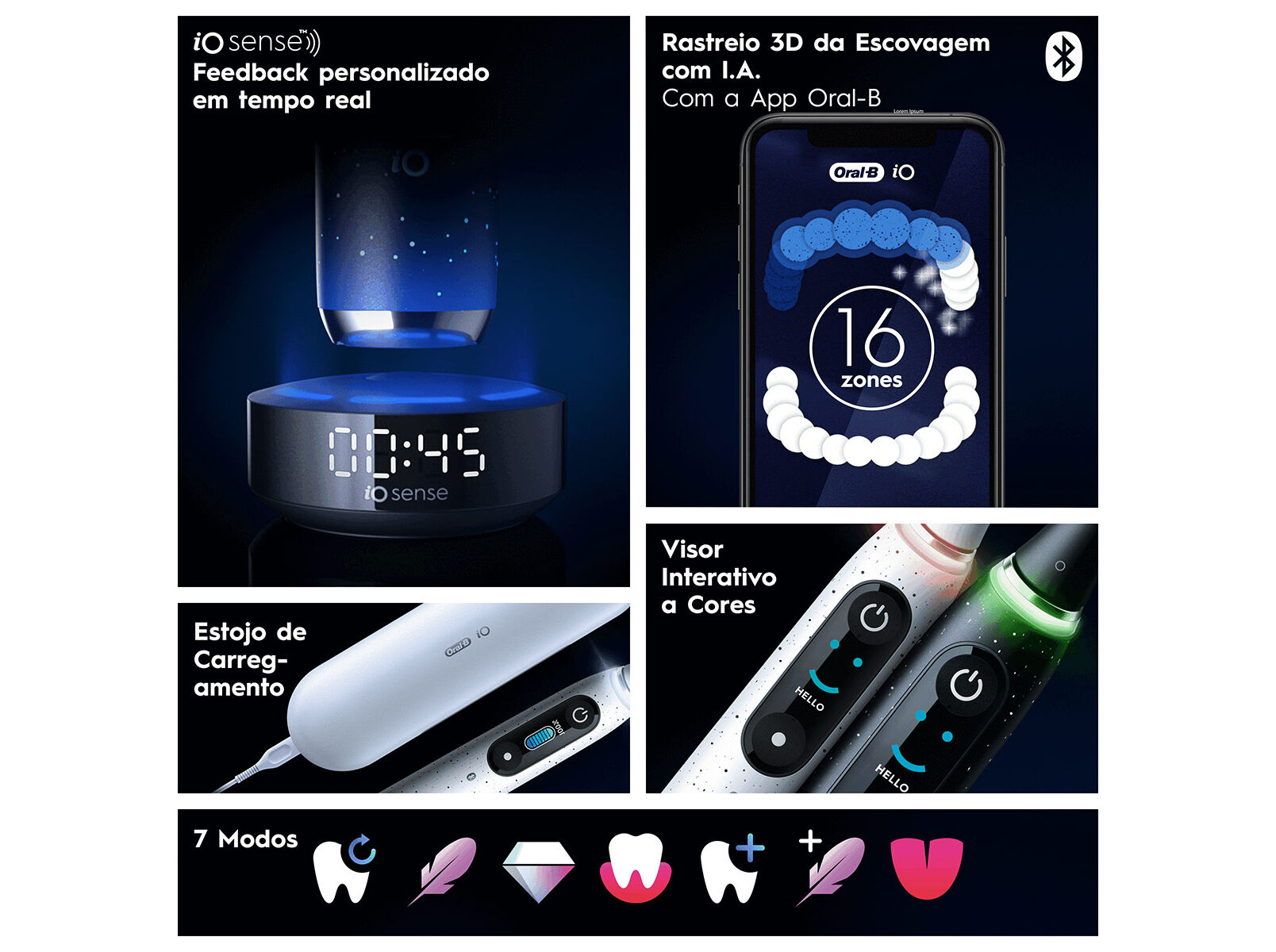 ESCOVA DE DENTES EL&Eacute;TRICA ORAL-B IO S&Eacute;RIE 10 BRANCA image number 1