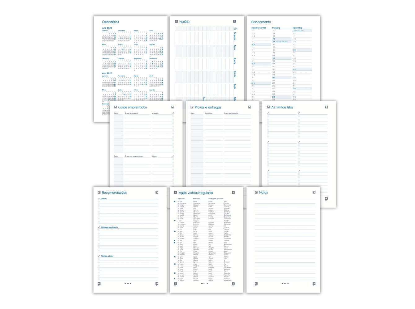 AGENDA ESCOLAR OXFORD & YOU 2026/2027 CORES SORTIDAS image number 2