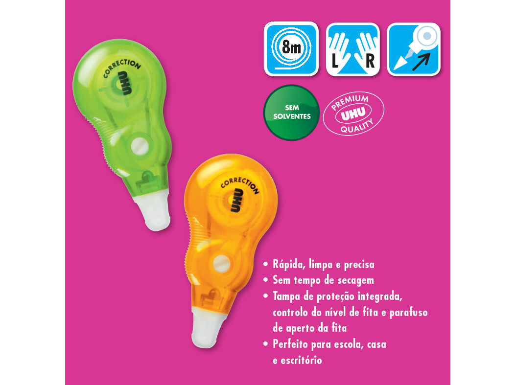 CORRECTOR ROLLER UHU MICRO 2 UNIDADES image number 1