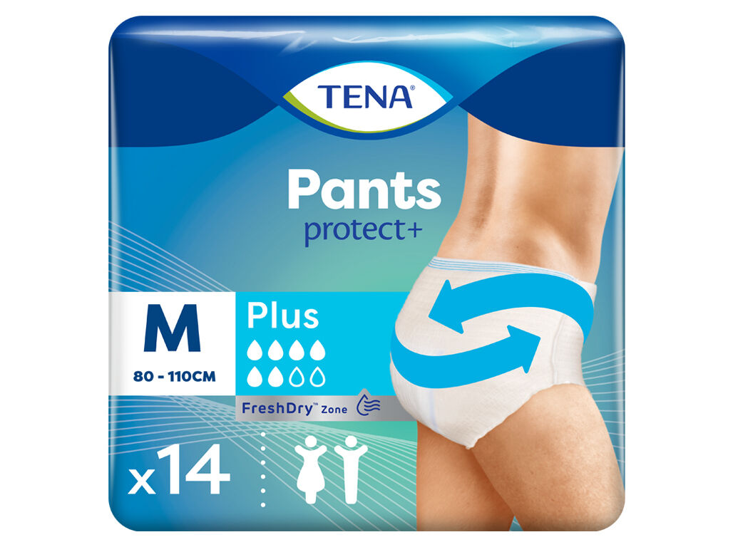 CUECAS INCONTIN&Ecirc;NCIA TAMANHO M TENA PANTS PLUS 14UN