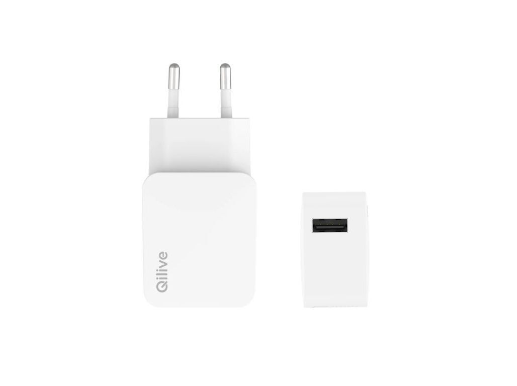 CARREGADOR CSR QILIVE 1 USBA 15W BRANCO image number 0
