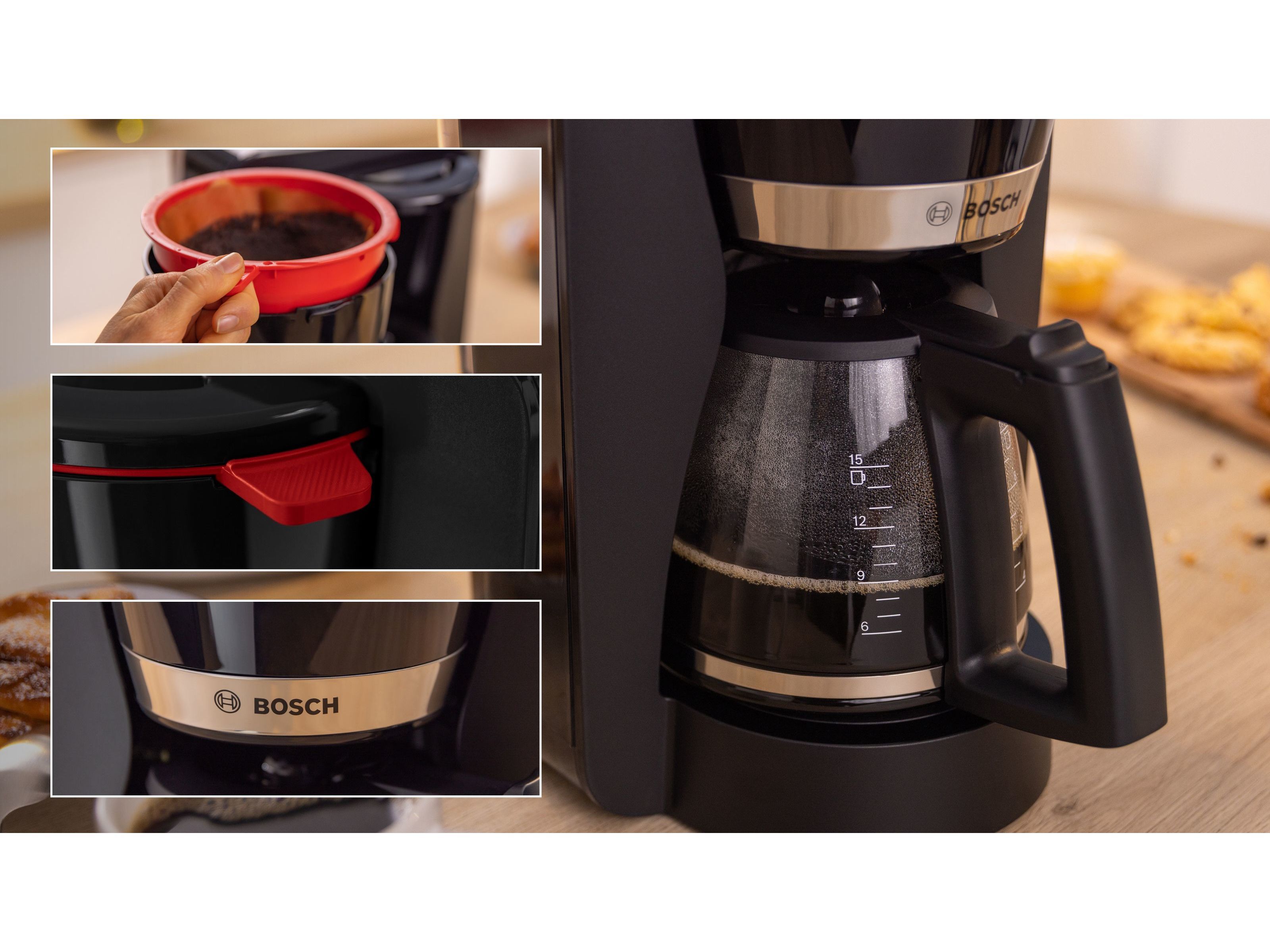 M&Aacute;QUINA DE CAF&Eacute; FILTRO BOSCH TKA4M233 PRETO MYMOMENT image number 6
