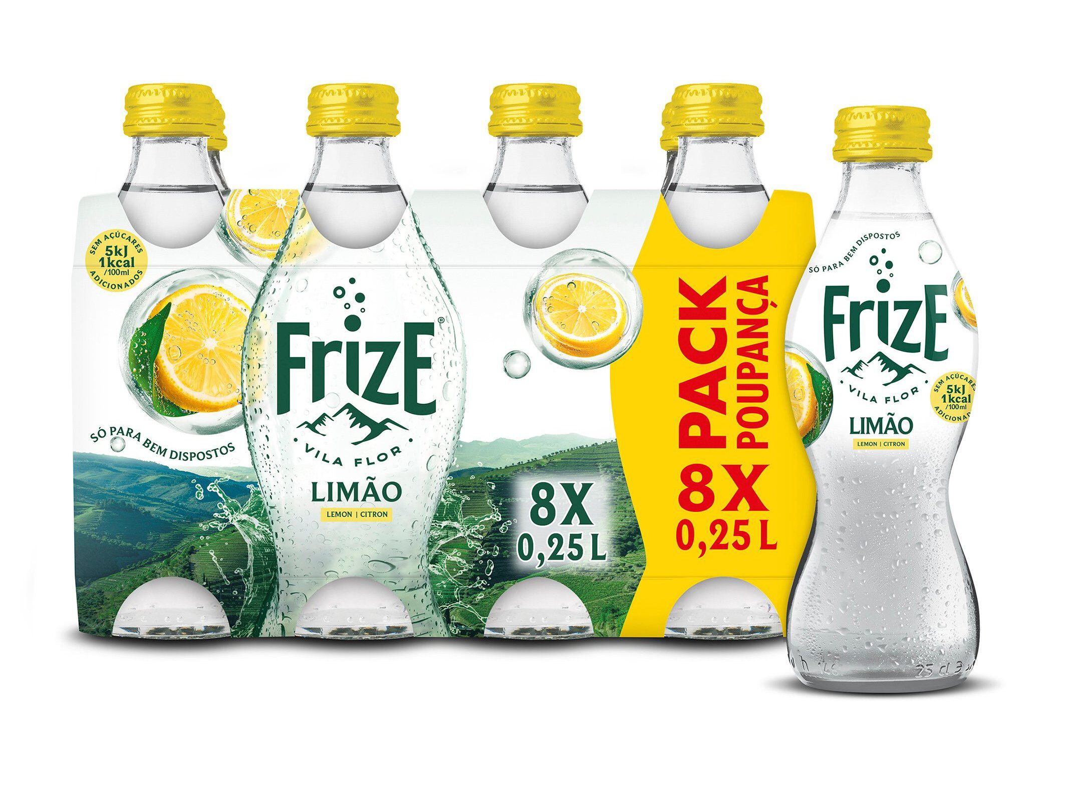BEBIDA COM G&Aacute;S FRIZE LIM&Atilde;O 8X0.25L