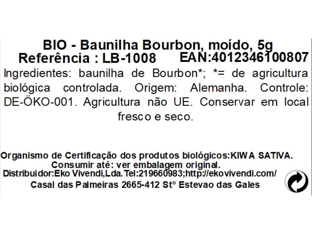 BAUNILHA BOURBON LEBENSBAUM MO&Iacute;DO BIO 5G image number 1