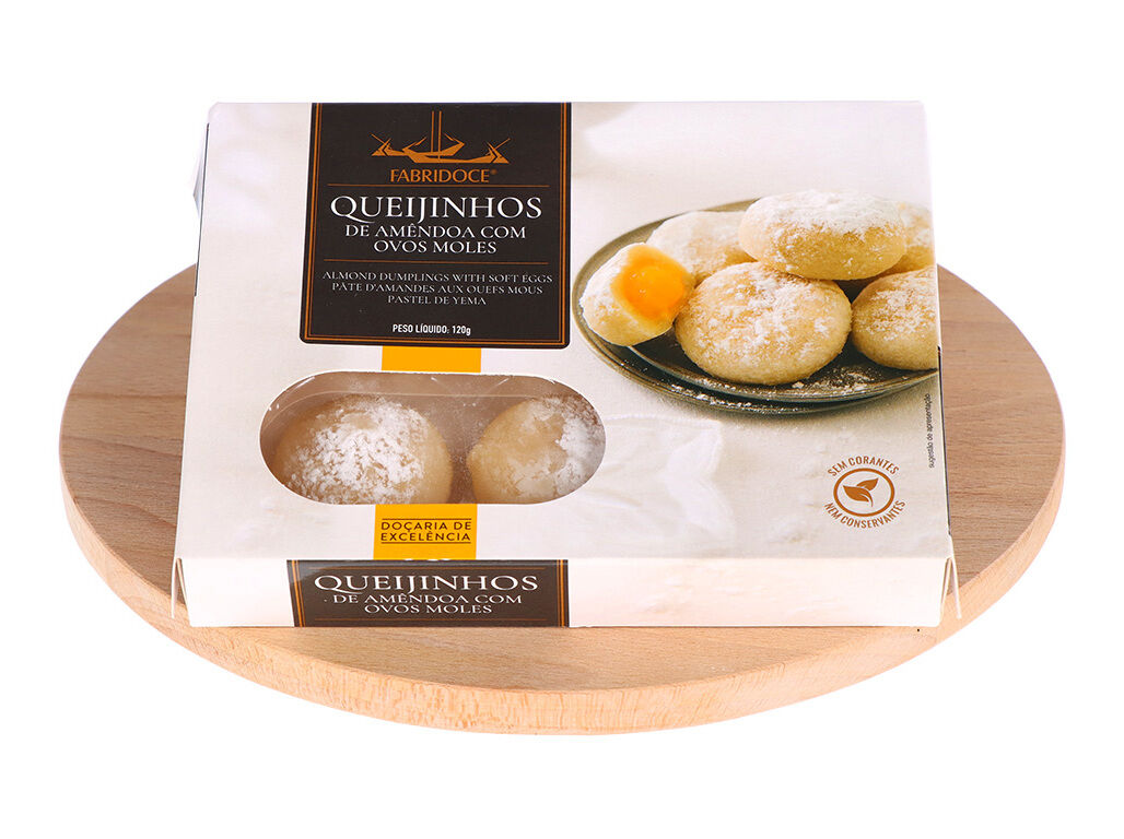 QUEIJINHOS DE AM&Ecirc;NDOA COM OVOS MOLES 120G image number 0