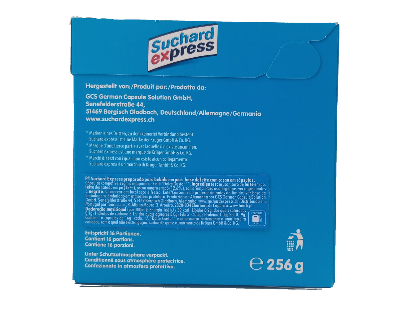 C&Aacute;PSULAS SISTDG SUCHARD EXPRESS ACHOCOLATADO 16 UN image number 1