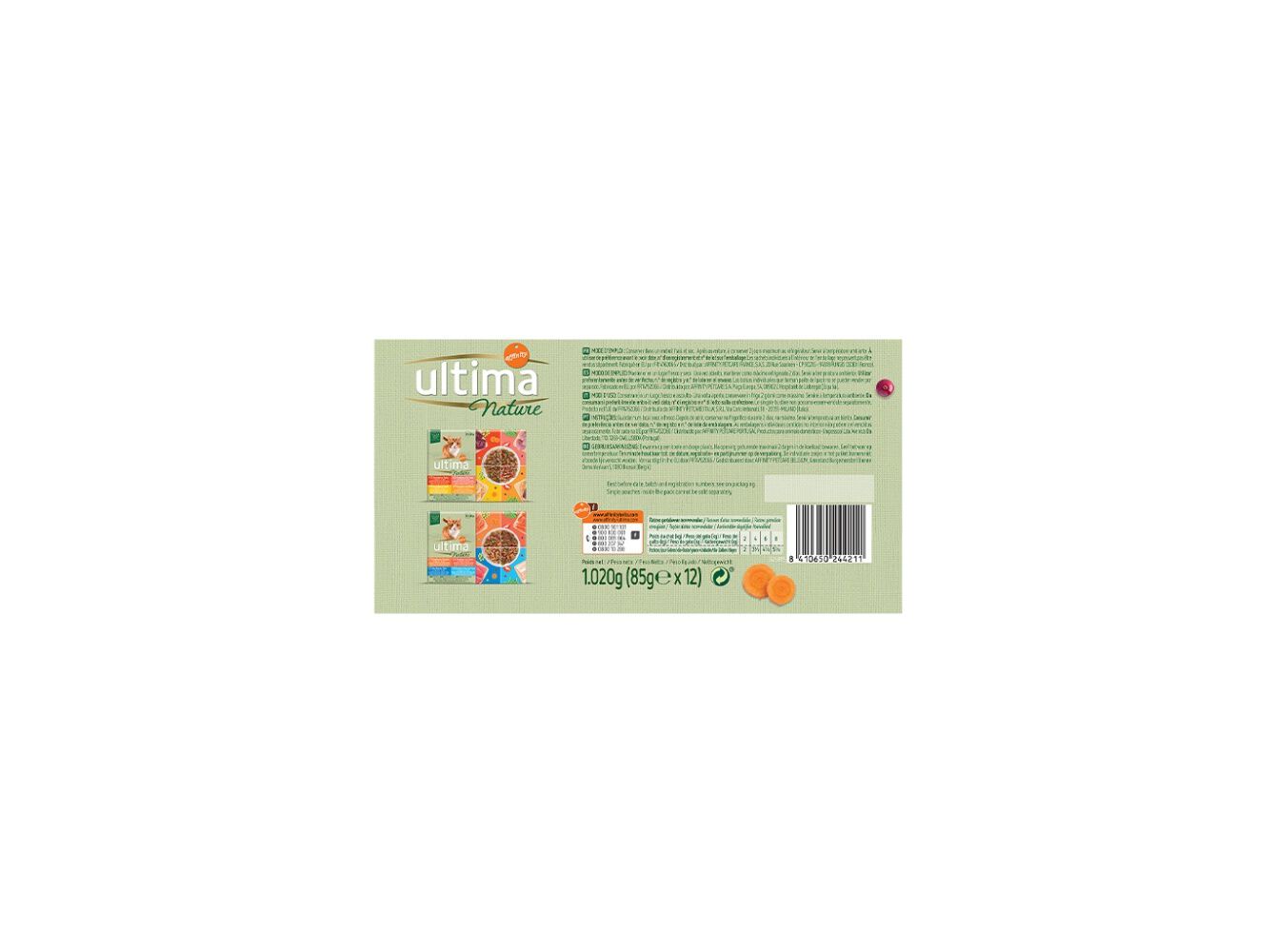 COMIDA H&Uacute;MIDA PARA GATO GATO ULTIMA NATURE SELE&Ccedil;&Atilde;O DE CARNE 12X85G image number 1