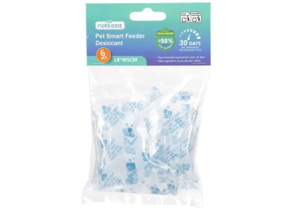 SAQUETAS DESSECANTES NOBLEZA PARA COMEDOURO INTELIGENTE 6 UNIDADES