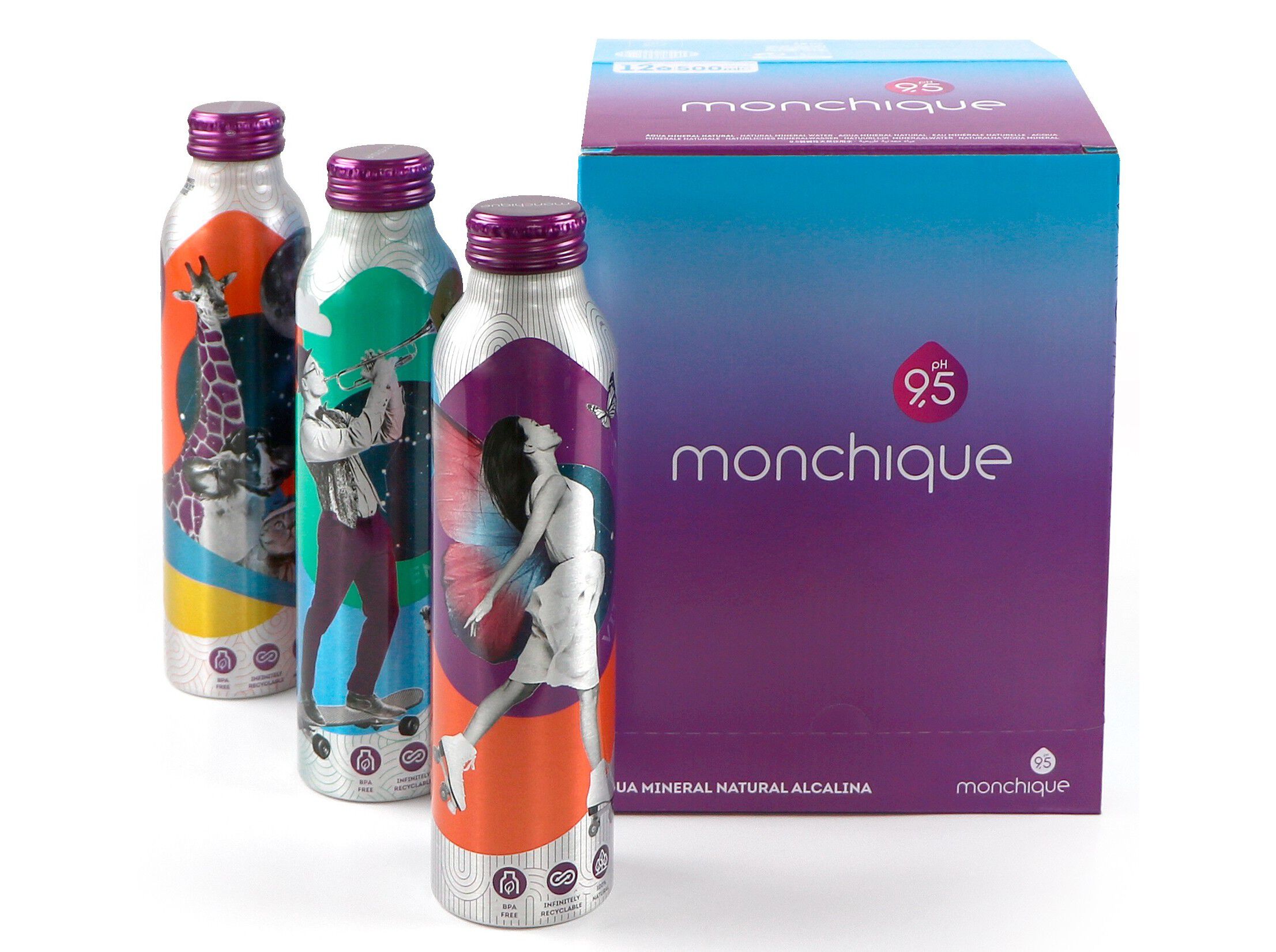 &Aacute;GUA MINERAL NATURAL MONCHIQUE LATA 12X0.50L