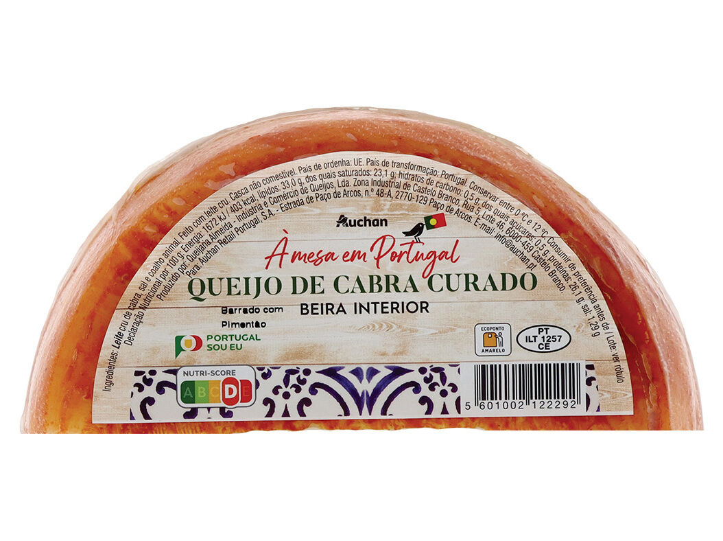 QUEIJO CABRA CURADO AUCHAN &Agrave; MESA EM PORTUGAL BEIRA INTERIOR METADES UN image number 0