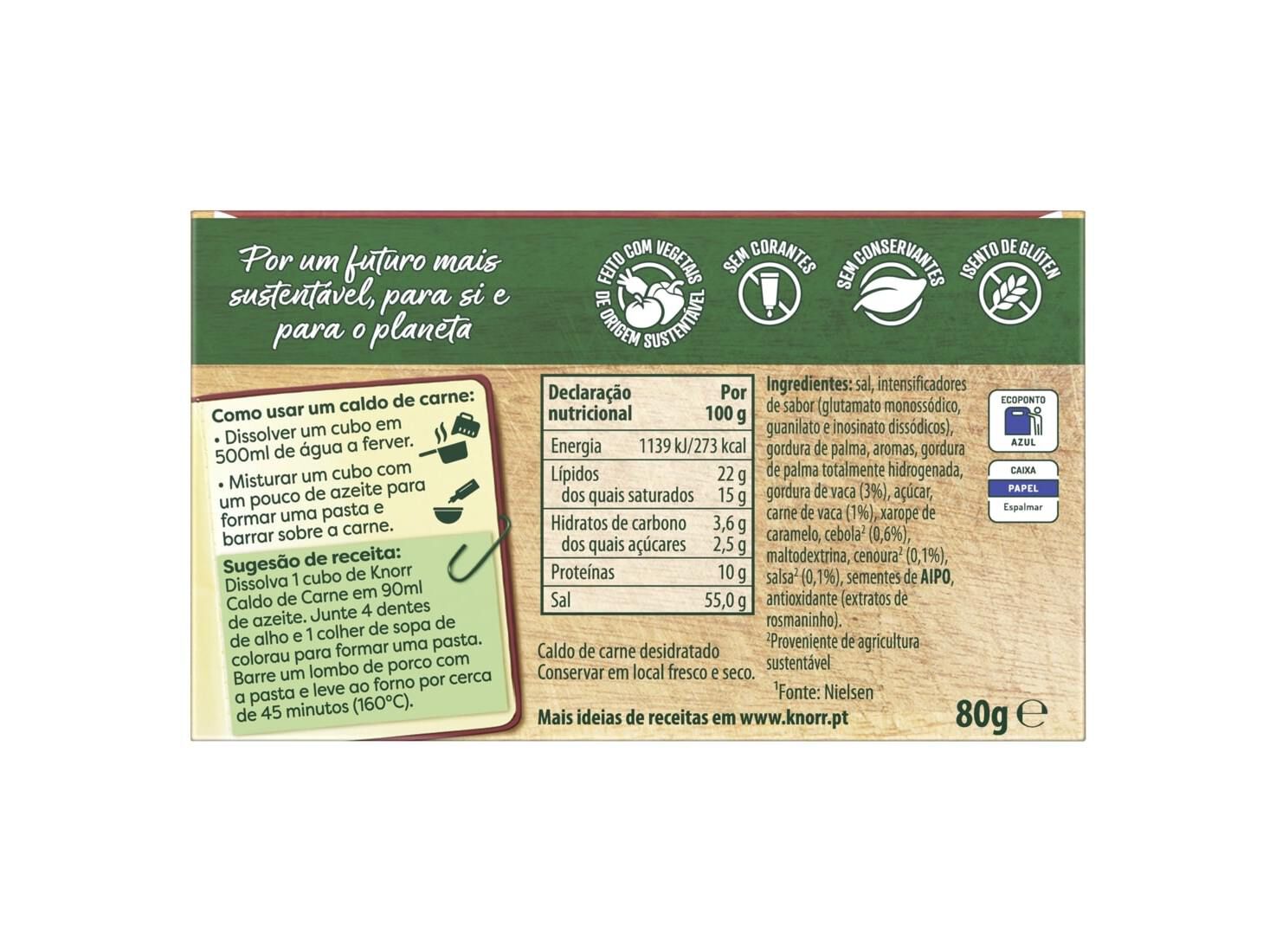 CALDO KNORR CARNE 8 CUBOS 80G image number 2