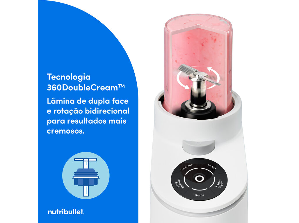 M&Aacute;QUINA DE GELADOS NUTRIBULLET CHILL ICE CREAM MAKER NBD0503W 470ML 500W 5 PROGRAMAS image number 2