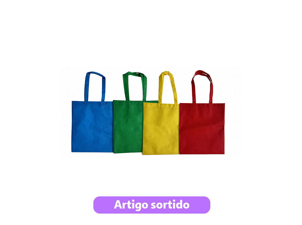 TOTE BAG 40X34CM CORES SORTIDAS