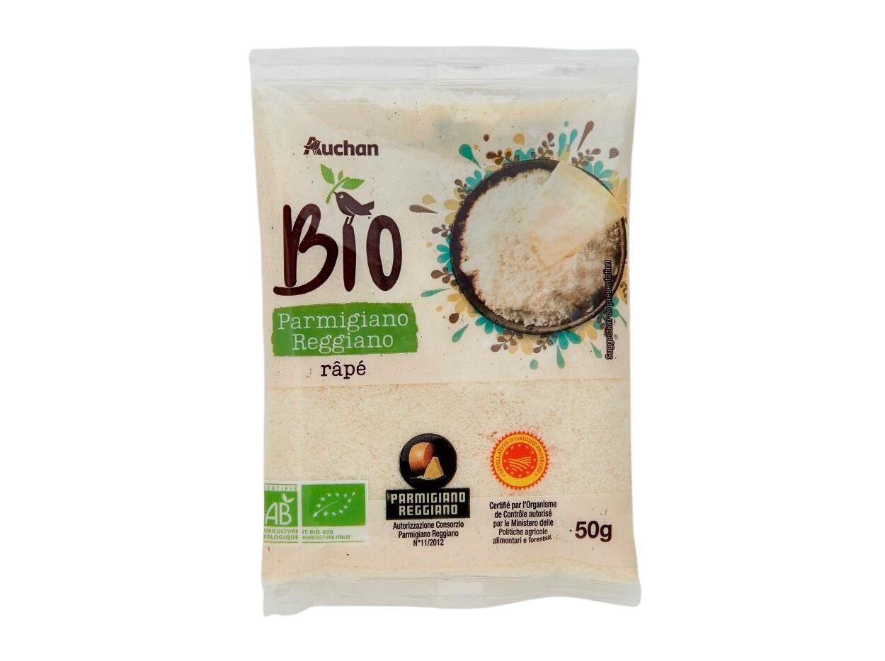 QUEIJO AUCHAN PARMIGIANO BIO RALADO 50G