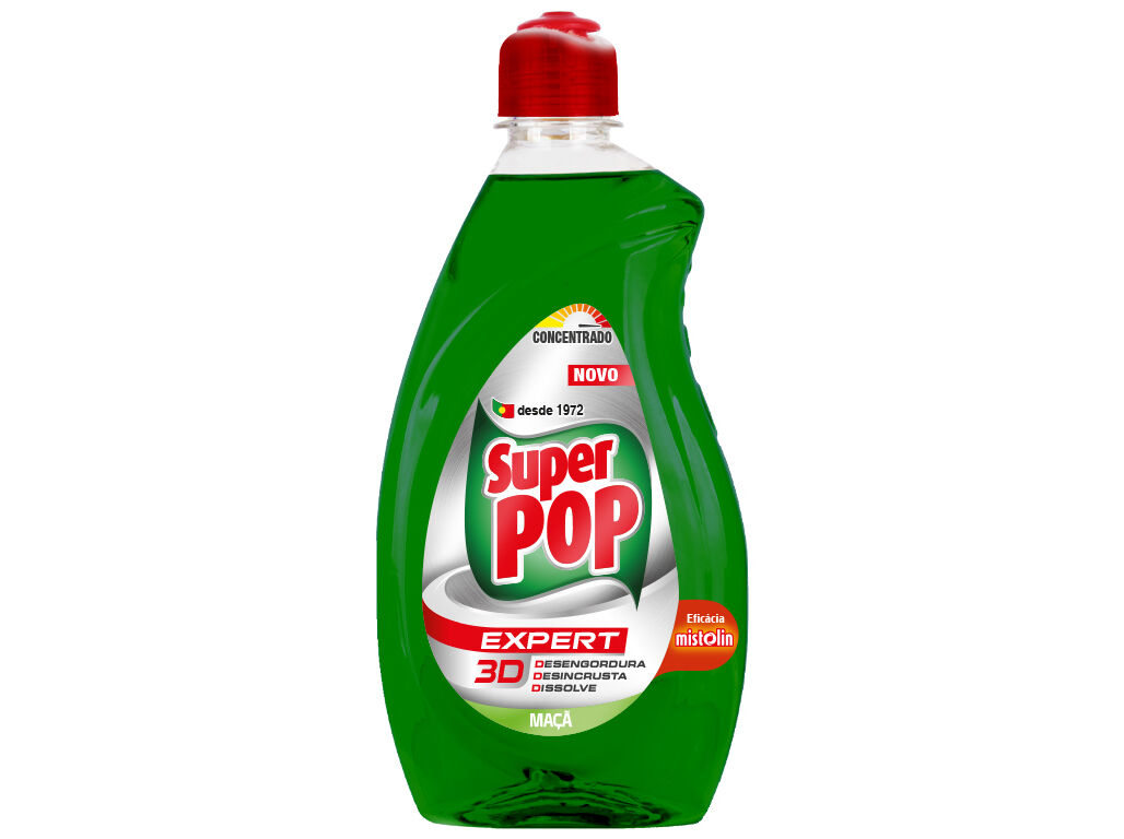 DETERGENTE LOI&Ccedil;A SUPER POP 3D EXPERT MA&Ccedil;A 500ML