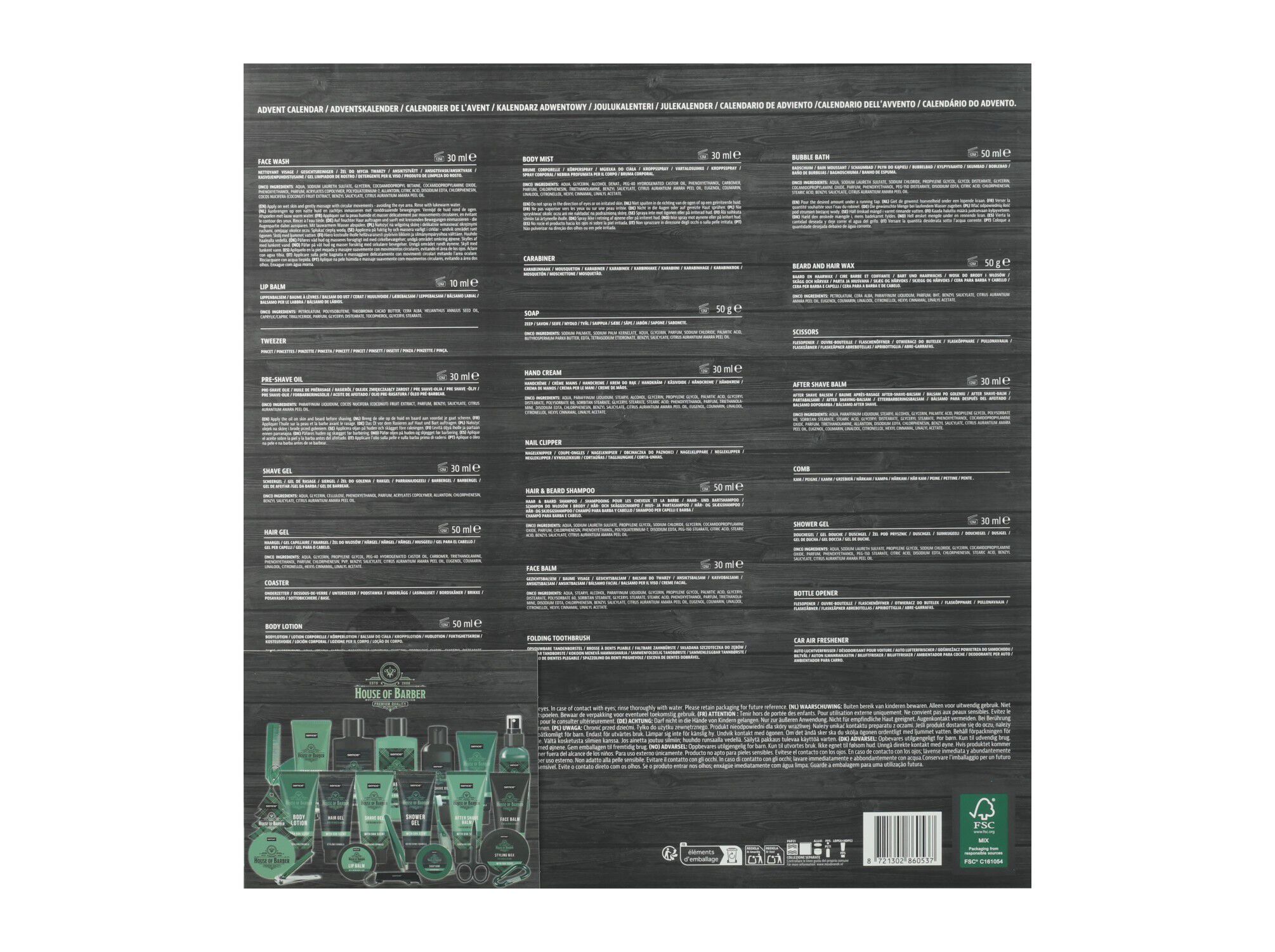 CALENDARIO ADVENTO SENCE MEN HOUSE OF BARBER image number 2