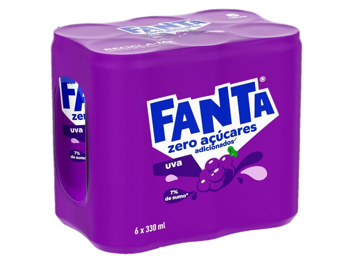 REFRIGERANTE COM G&Aacute;S FANTA UVA LATA 6X0.33L image number 3