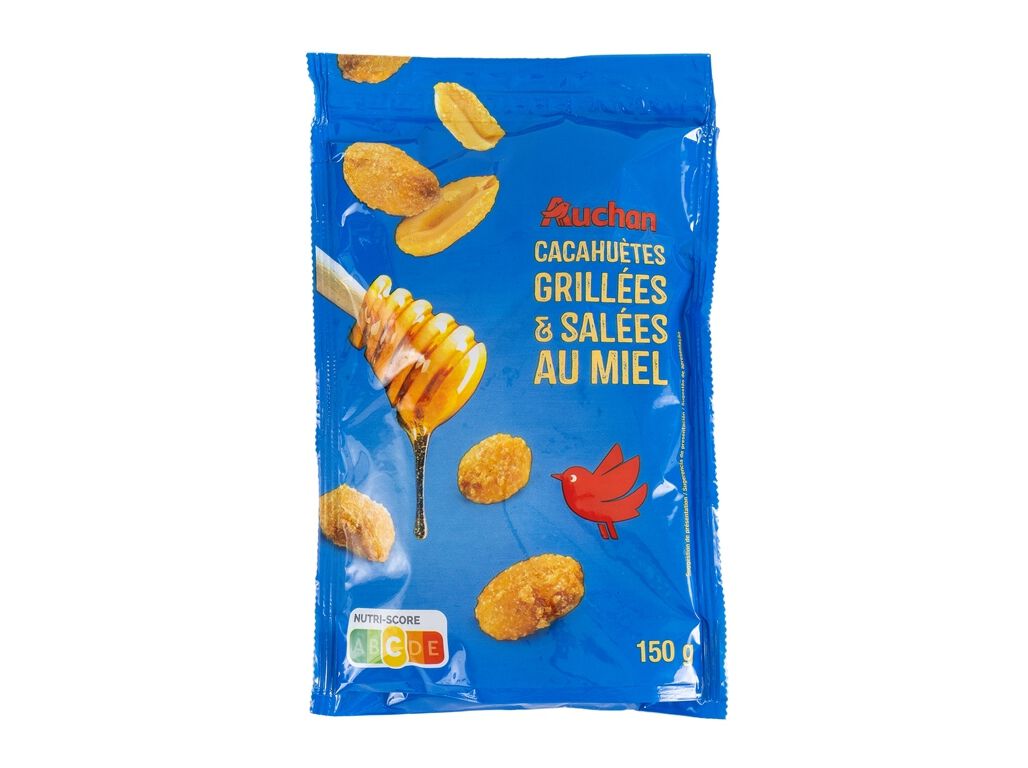 AMENDOIM FRITO AUCHAN COM MEL E SAL 150G image number 0