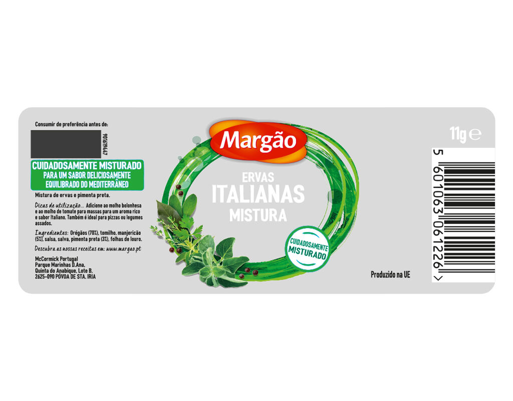MISTURA ERVAS MARG&Atilde;O ITALIANAS FRASCO 11G image number 1