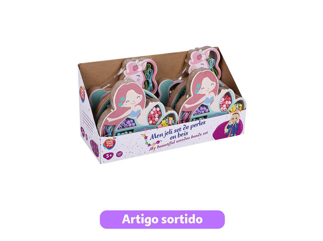 MISSANGAS DE MADEIRA ONE TWO FUN COM CAIXA FANTASIA MODELOS SORTIDOS
