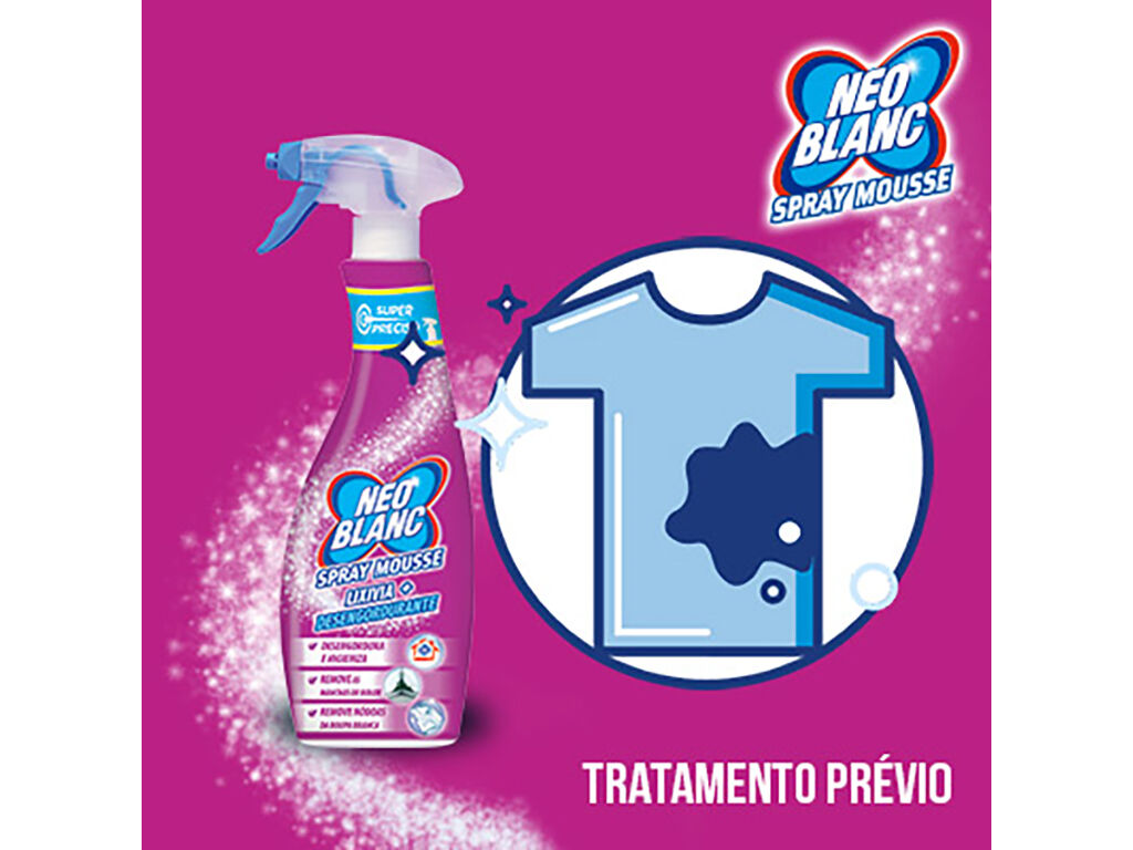 Lix&iacute;via Spray Mousse Desengordurante Floral Neoblanc 700 ml image number 1