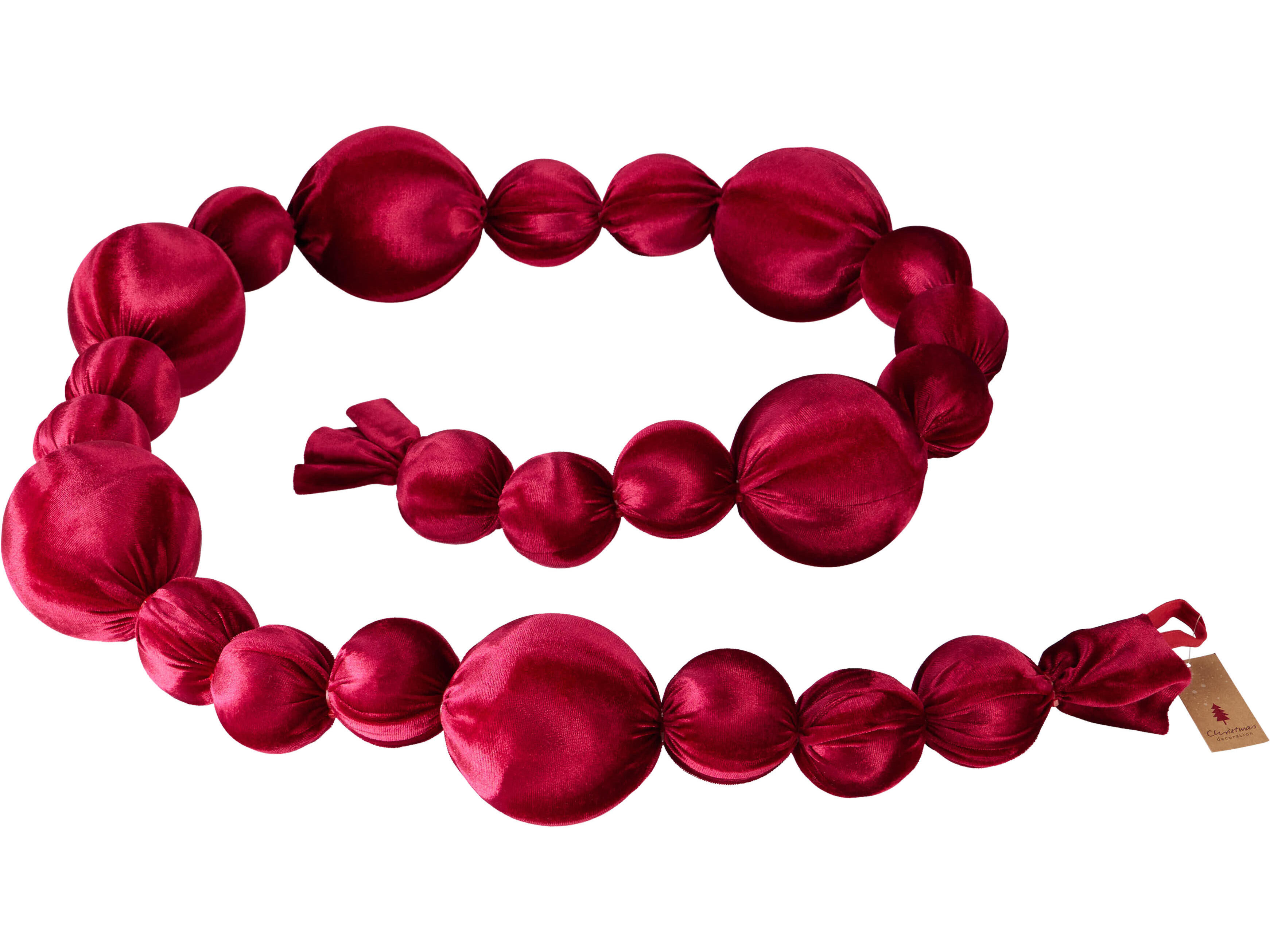 GRINALDA DE BOLAS BURGUNDY 180CM