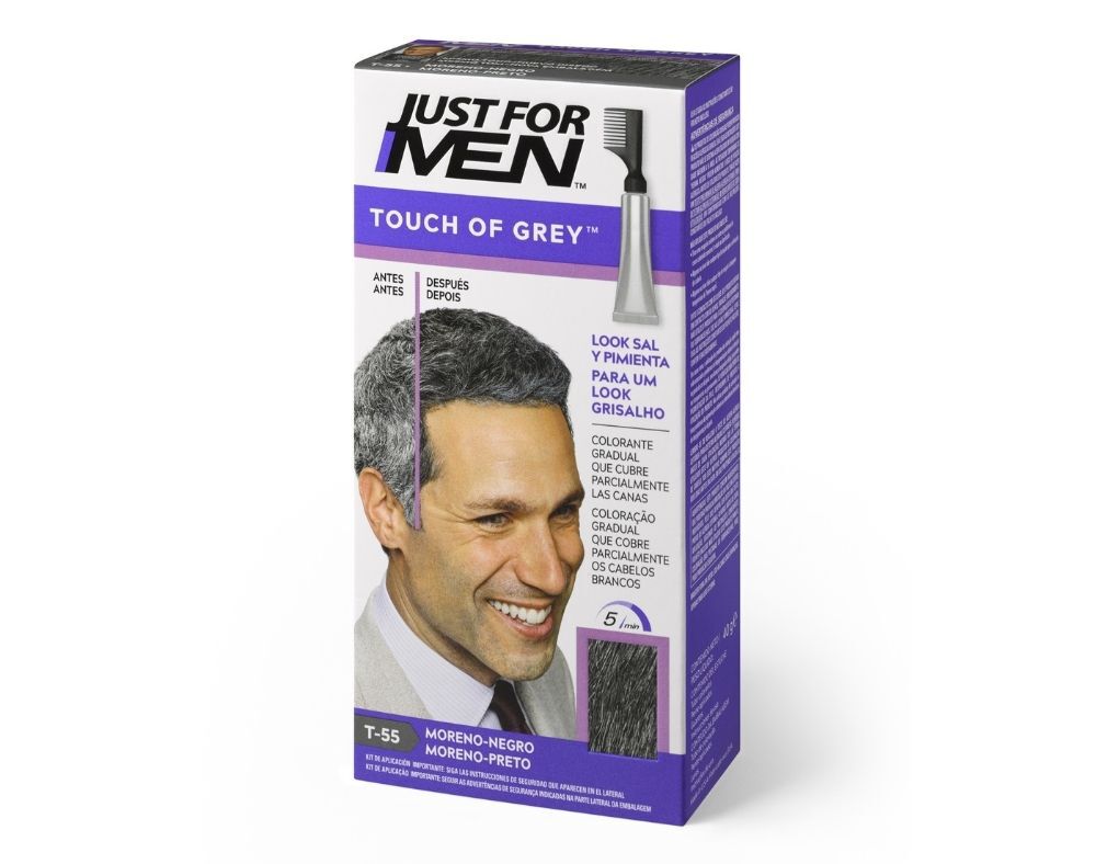 COLORA&Ccedil;&Atilde;O JUST FOR MEN LONG TOUCH OF GREY MORENO PRETO