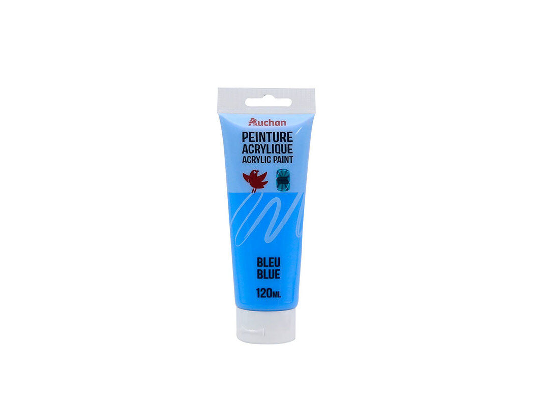 TINTA ACR&Iacute;LICA AUCHAN AZUL NEON 120ML