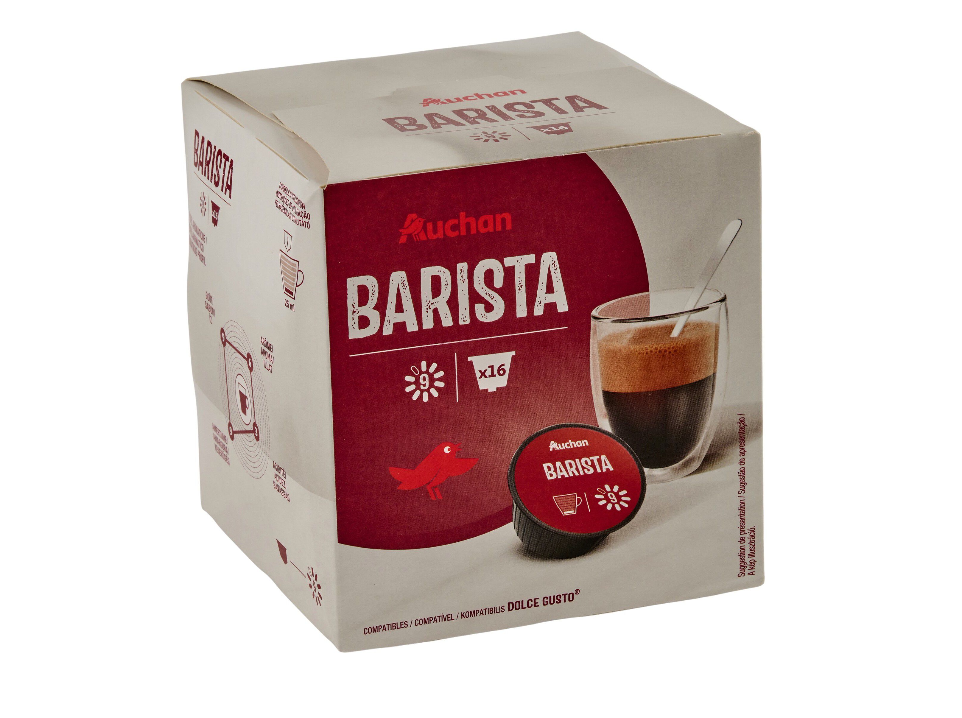 C&Aacute;PSULAS CAF&Eacute; DG AUCHAN BARISTA INT.9 16UN