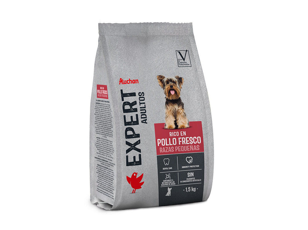 RA&Ccedil;&Atilde;O PARA C&Atilde;O AUCHAN EXPERT RA&Ccedil;AS PEQUENAS RICO EM FRANGO FRESCO 1.5KG