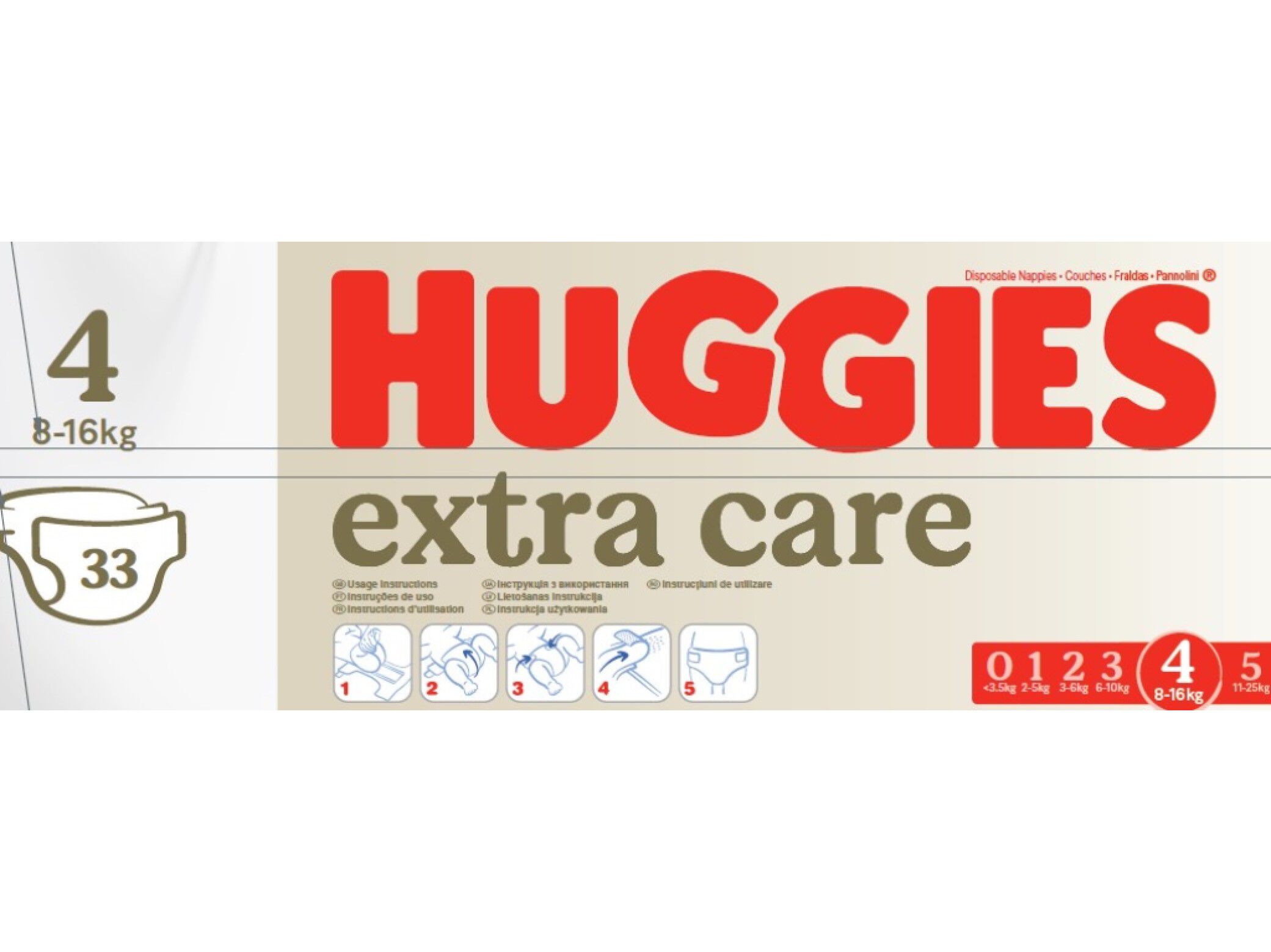 FRALDAS HUGGIES T4 8-16KG 33UN image number 1