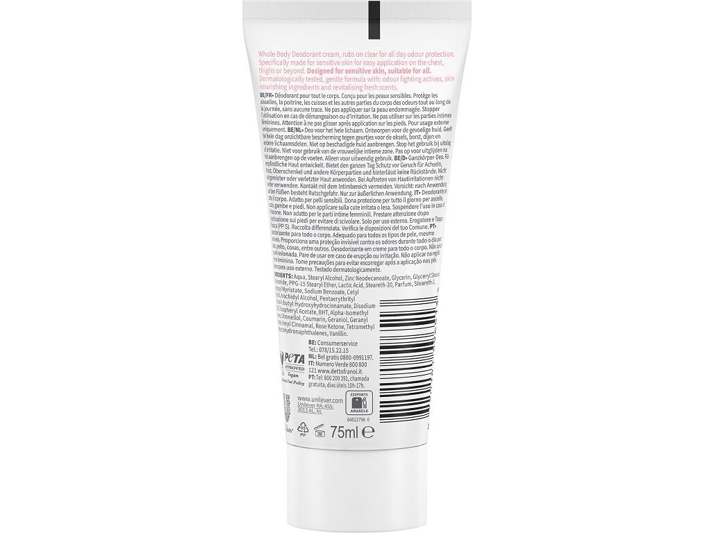 DESODORIZANTE CREME DOVE PARA TODO O CORPO RASPBERRY 75ML image number 1