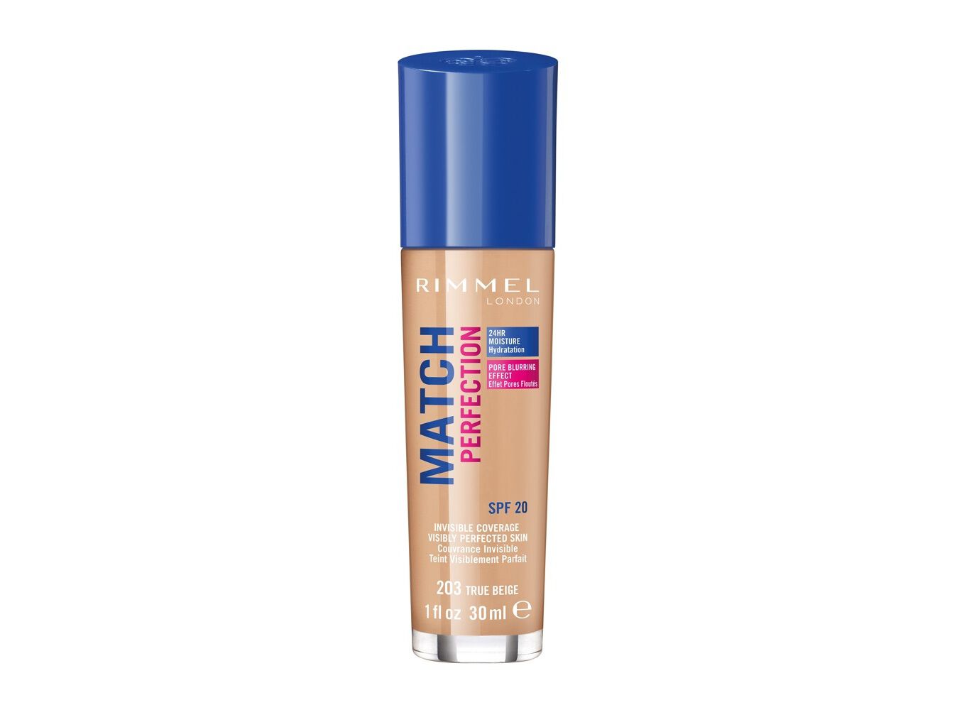 Fond de Teint Match Perfection 203 True Beige Rimmel un