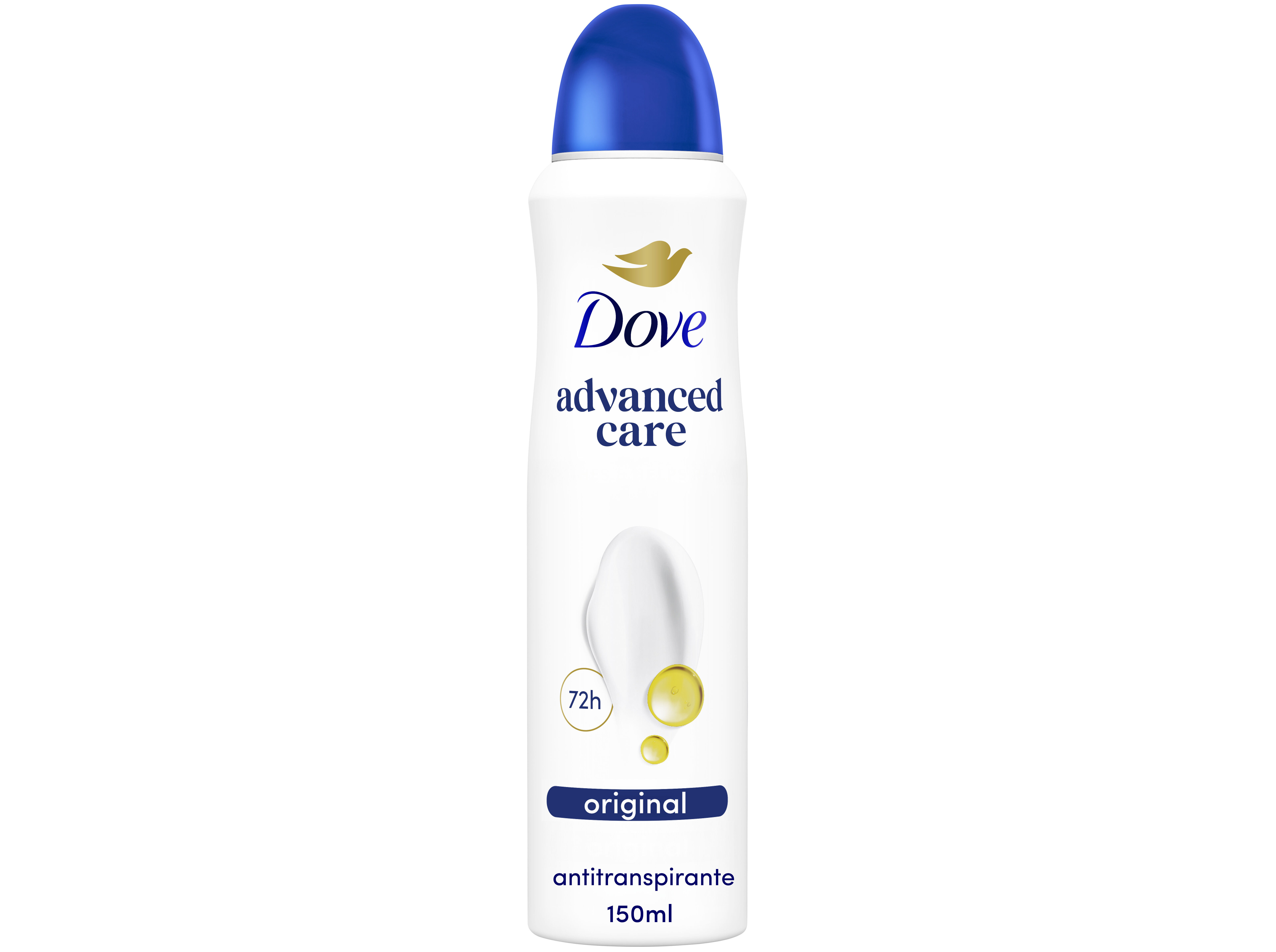 DESODORIZANTE SPRAY DOVE ORIGINAL 72H 150ML image number 0