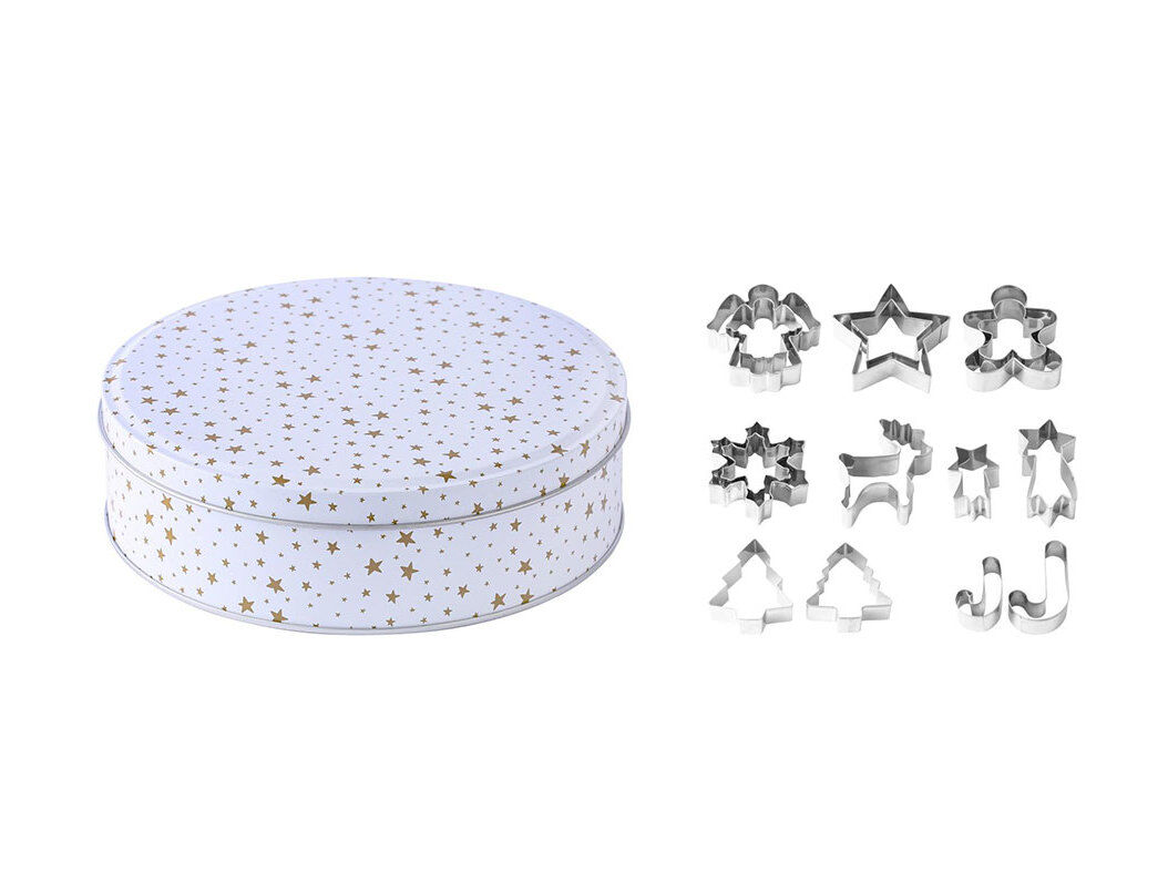 CAIXA METAL ACTUEL COM 15 MOLDES BOLACHAS image number 0