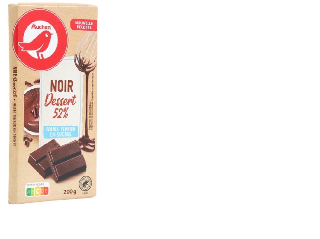 CHOCOLATE NEGRO AUCHAN CULIN&Aacute;RIA BAIXO TEOR DE A&Ccedil;&Uacute;CAR 200G image number 0