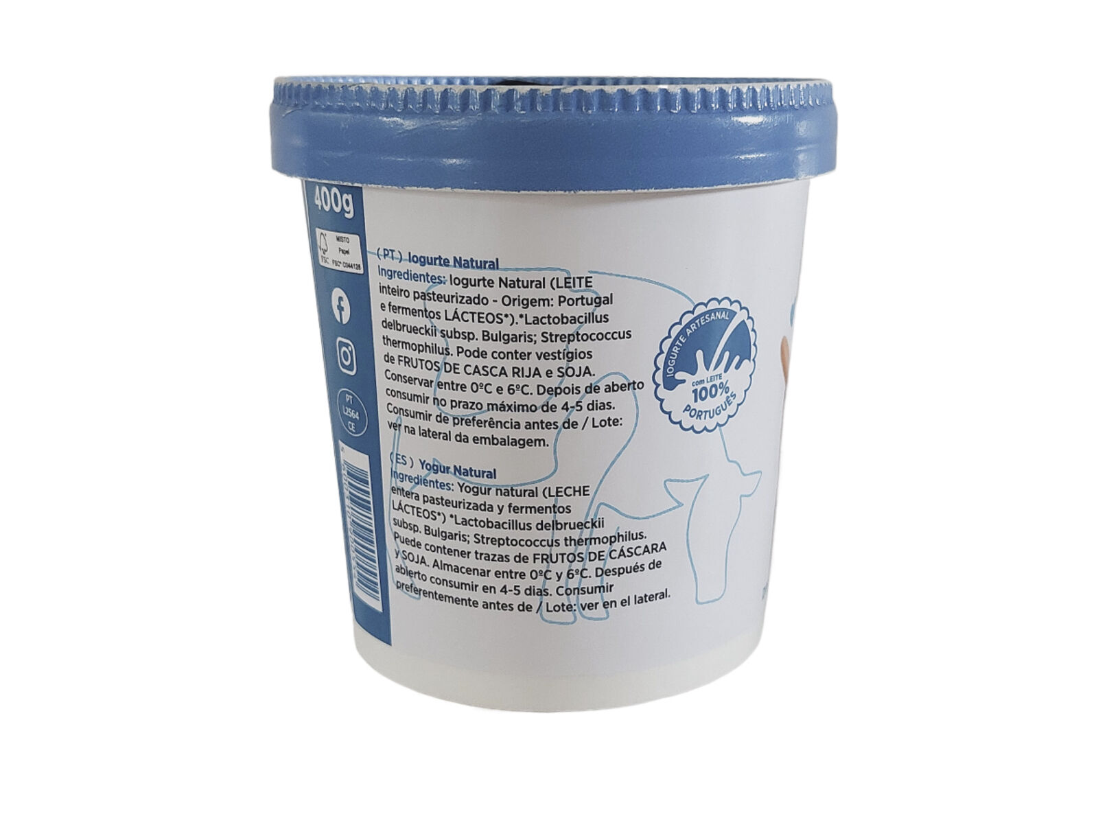 IOGURTE DAVACA NATURAL 400G image number 1
