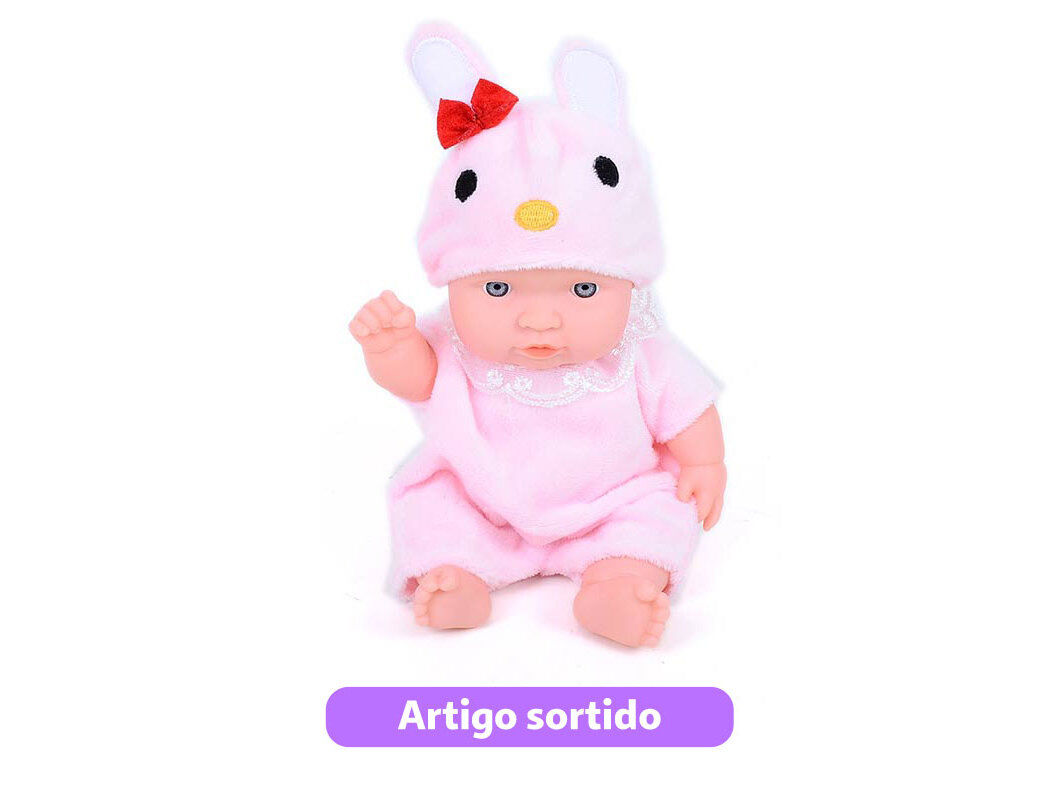 BONECO BEB&Eacute; COM FATINHO ANIMAL ONE TWO FUN 20CM MODELOS SORTIDOS image number 3
