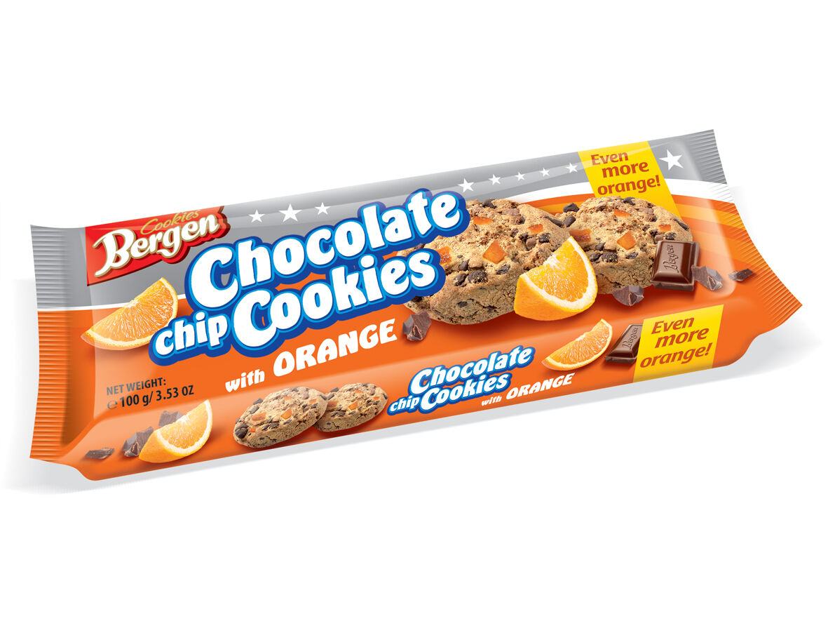 BOLACHAS COOKIES BERGEN LARANJA 100G image number 0