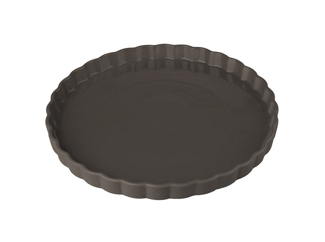 TARTEIRA CER&Acirc;MICA ACTUEL CINZA 28CM image number 0