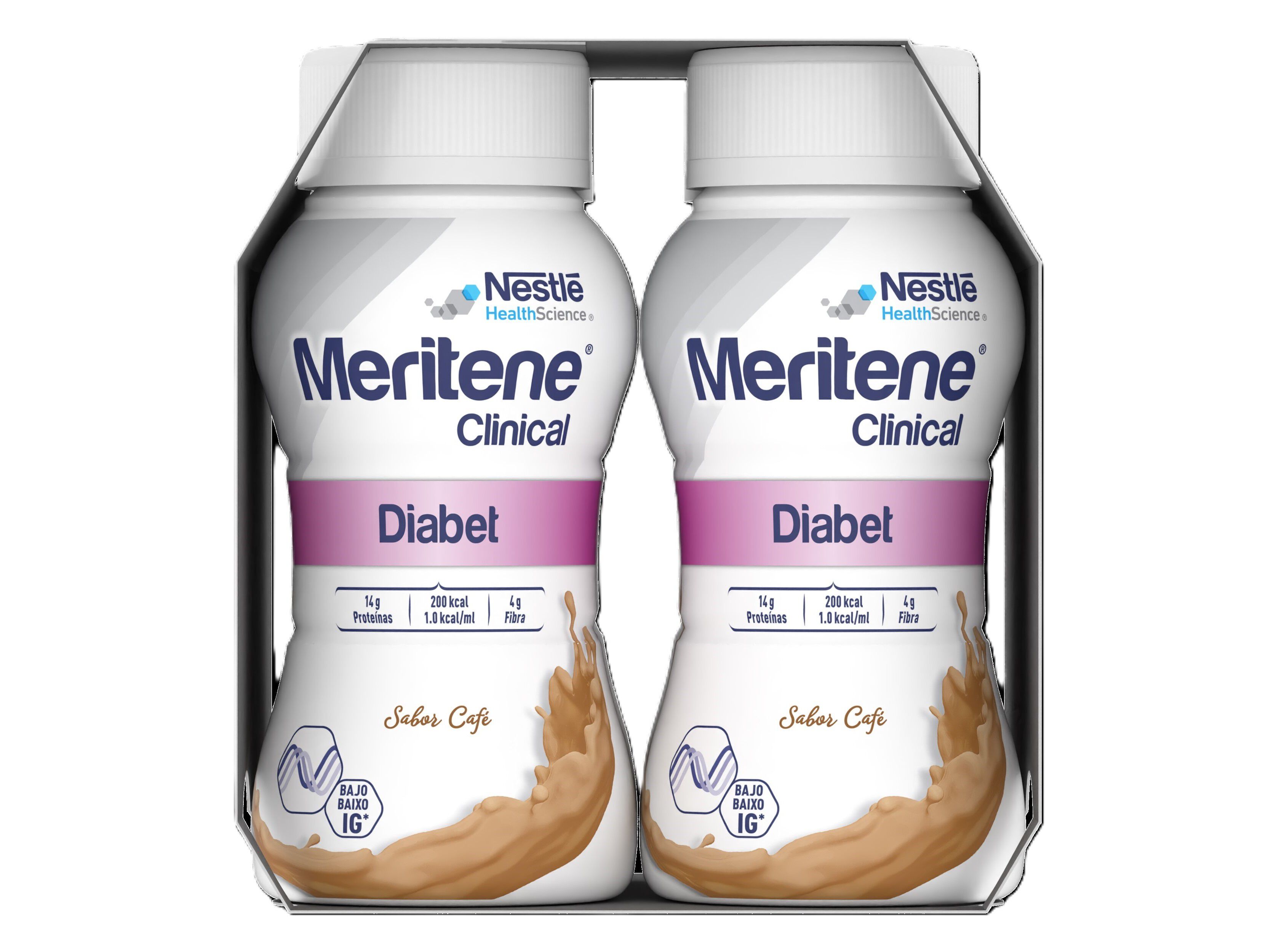 ALIMENTO DIET&Eacute;TICO MERITENE CLINICAL DIABET CAF&Eacute; 4X200ML image number 1