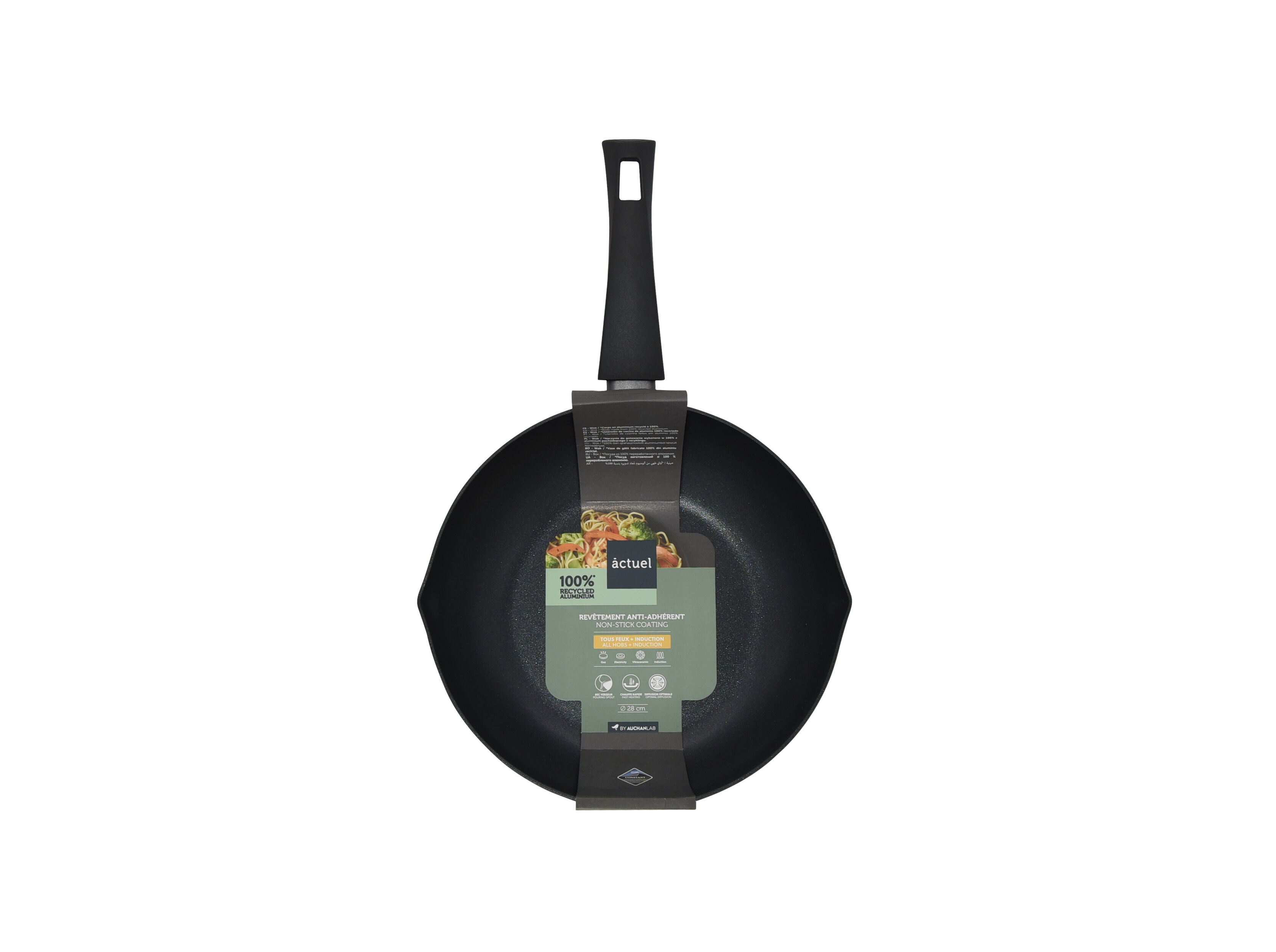 WOK ACTUEL ALUM&Iacute;NIO RECICLADO 28CM image number 1