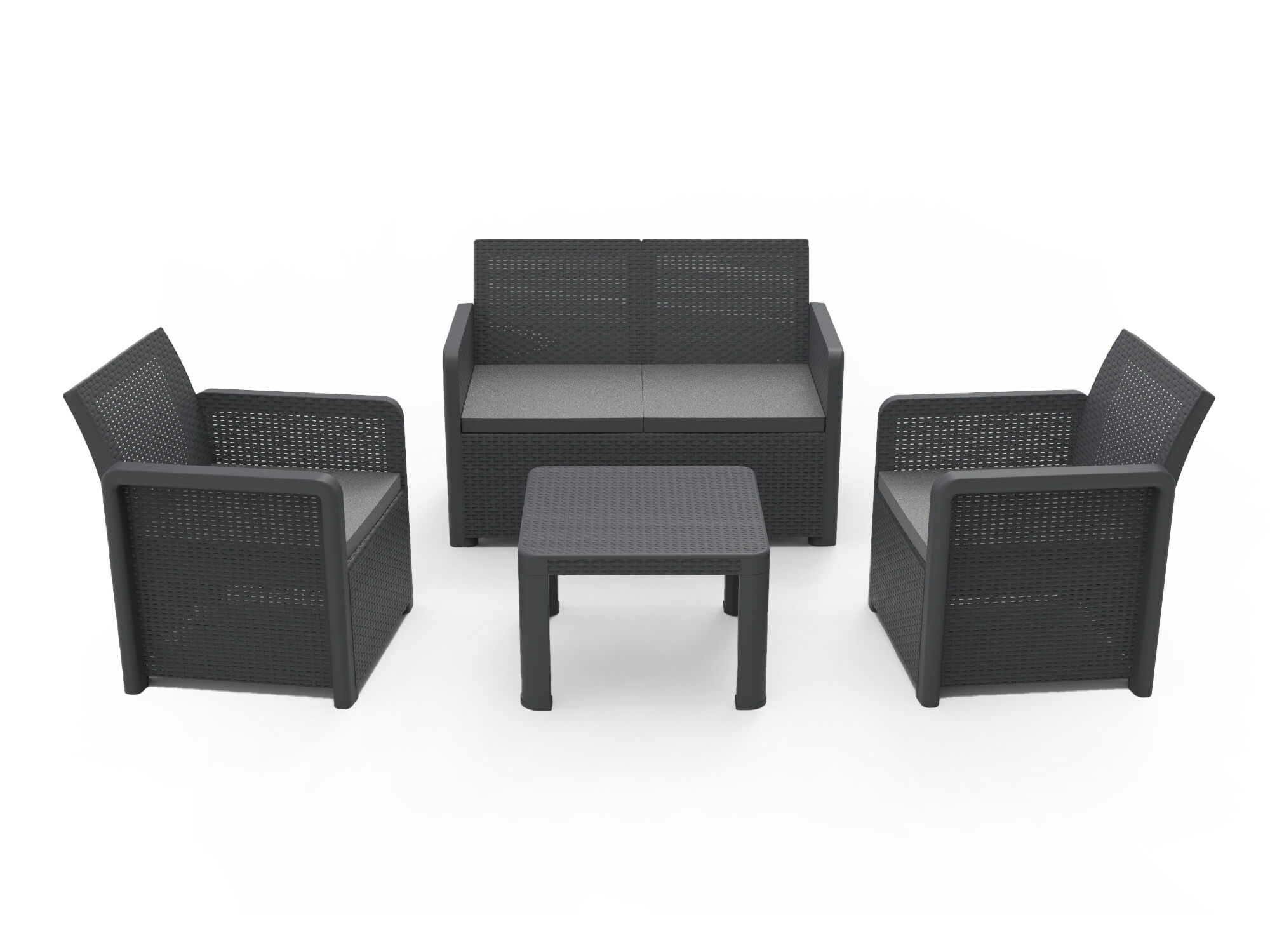 CONJUNTO TERRA&Ccedil;O A&Ccedil;ORES GRAFITO 3 PE&Ccedil;AS