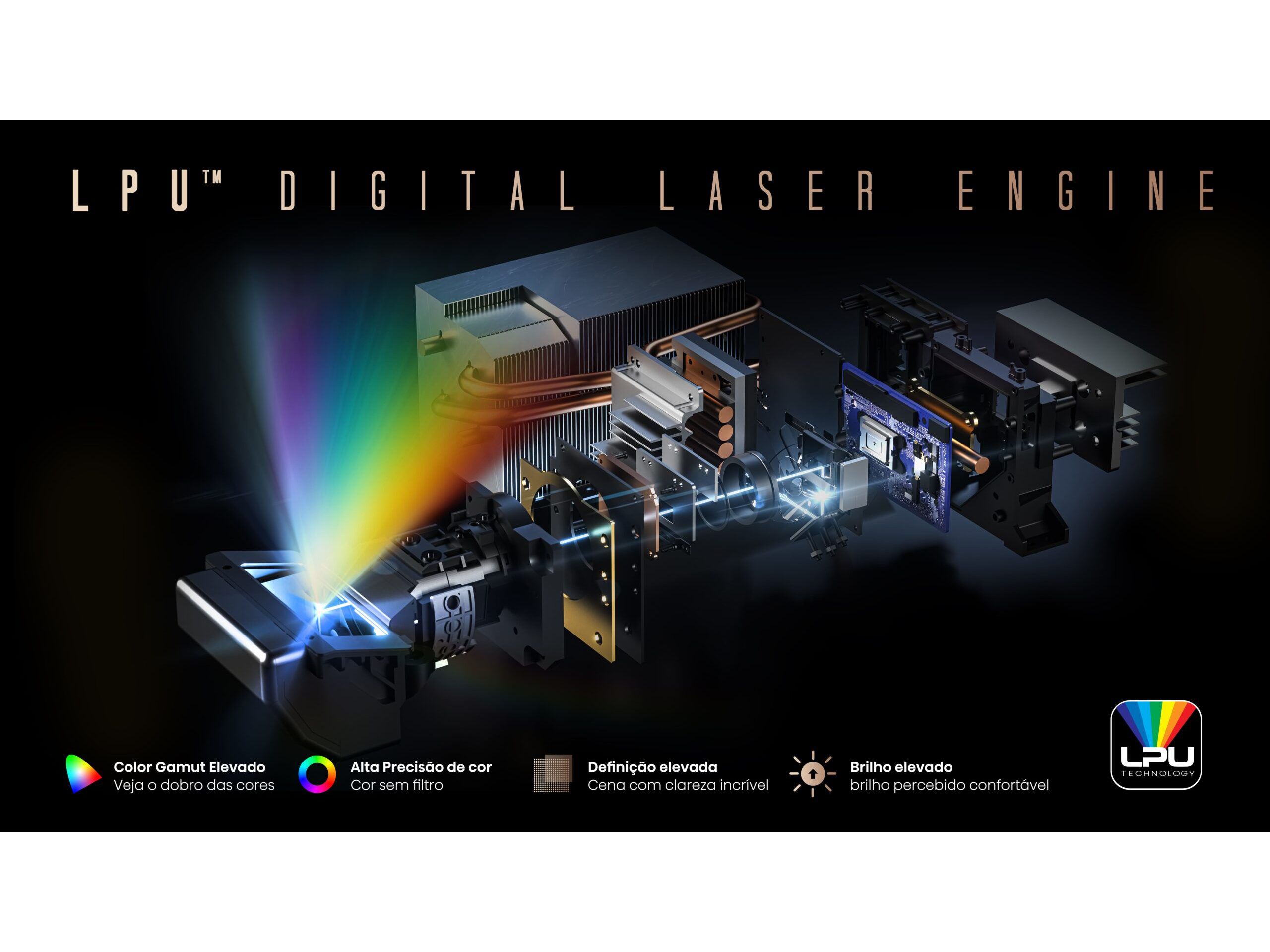 PROJETOR LASER HISENSE PX3-PRO (80" E 150" TRIPLE LASER 4K) image number 6