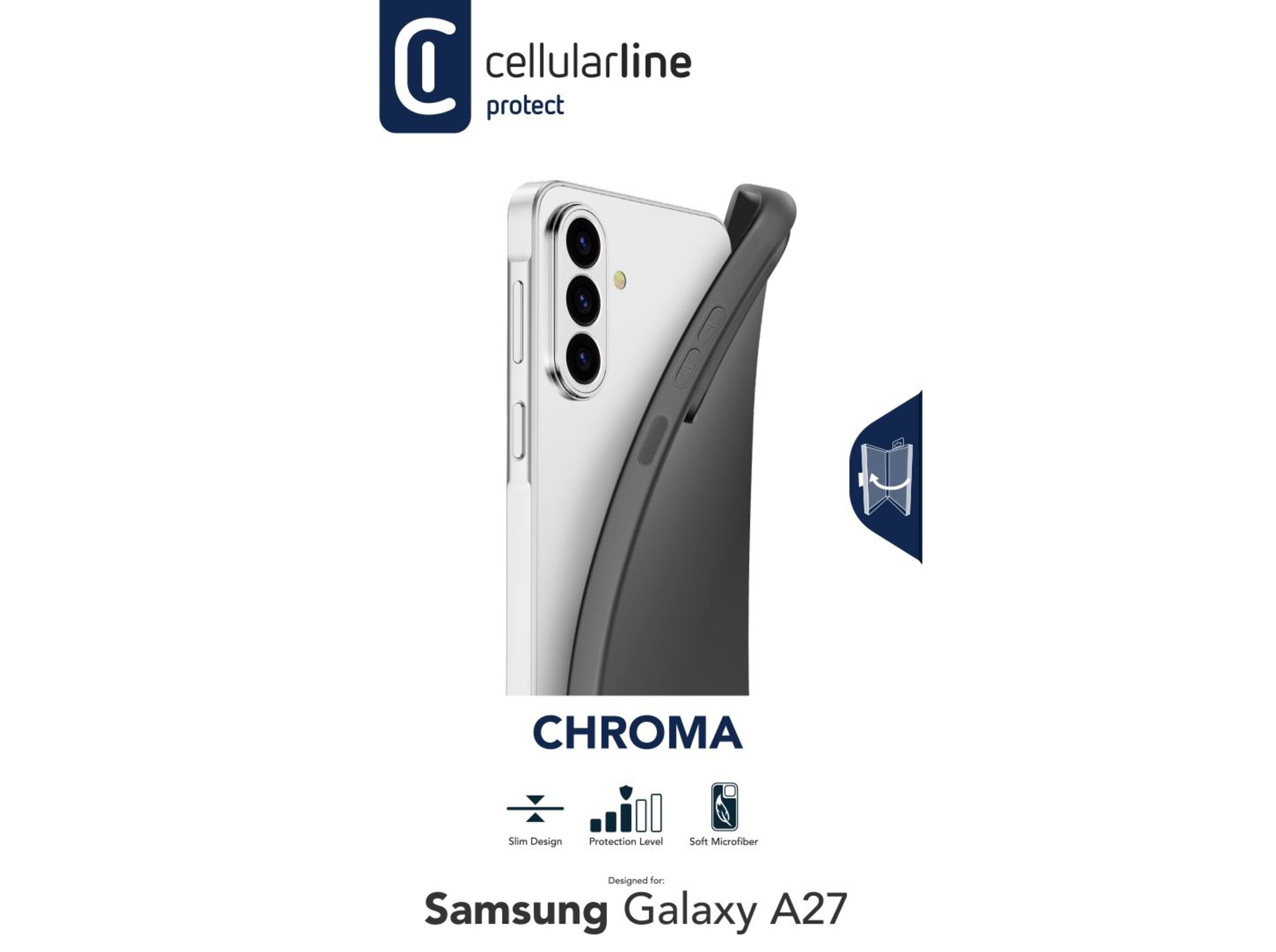 CAPA CHROMA CELLULARLINE SAMSUNG A27 PRETA image number 1